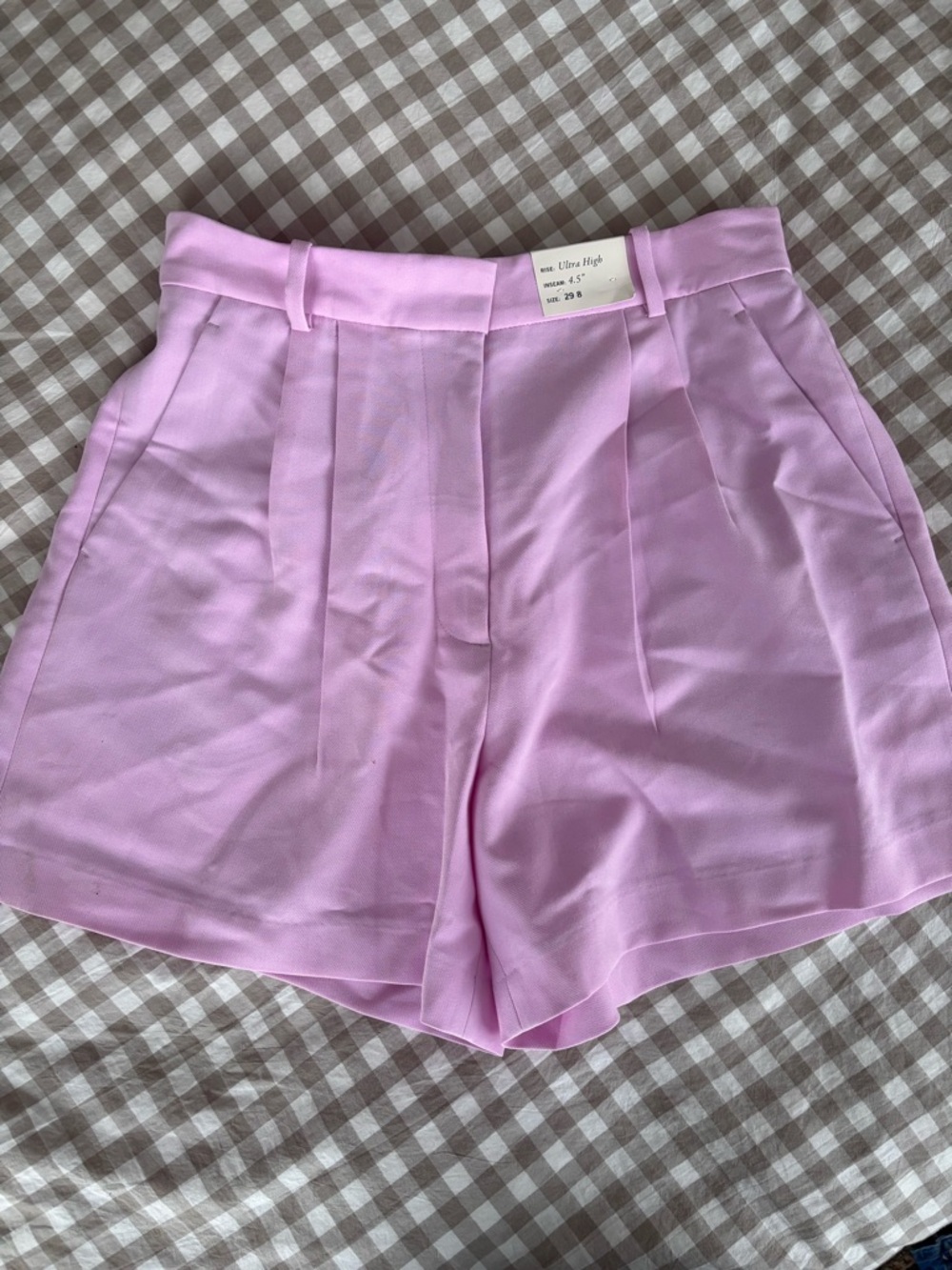 NWT Abercrombie & Fitch Lilac Ultra High Rise Tailored Shorts (4.5)